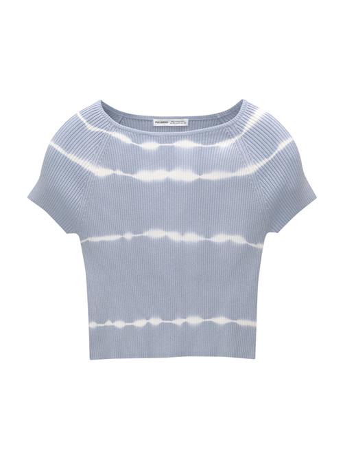 Pull&Bear Pullover  pastelblå / hvid