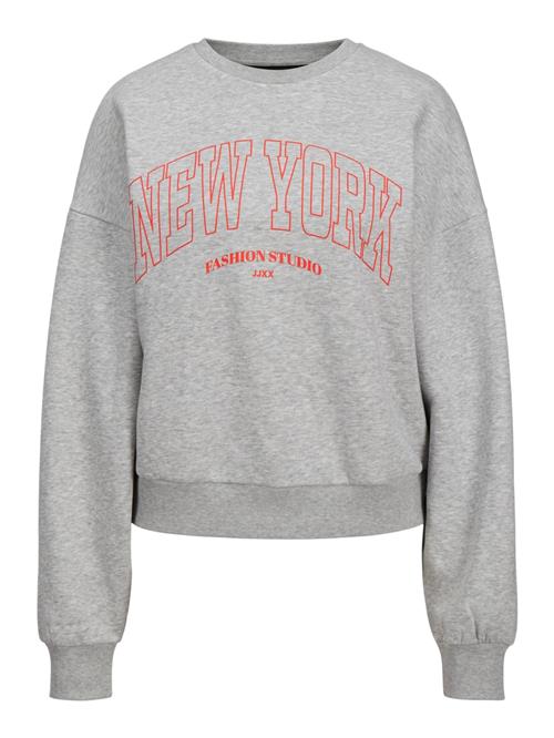 Se JJXX Sweatshirt 'JXMERLE'  grå / orangerød ved About You