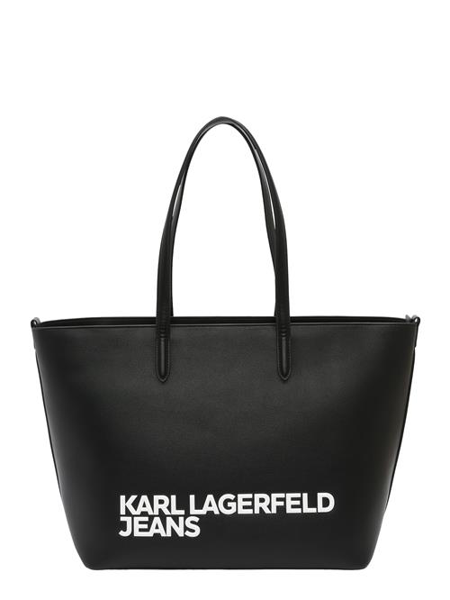 KARL LAGERFELD JEANS Shopper 'Essential'  sort / hvid