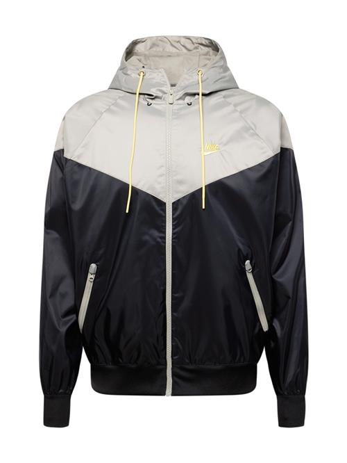 Nike Sportswear Funktionsjakke 'HERITAGE'  lemon / grå / sort