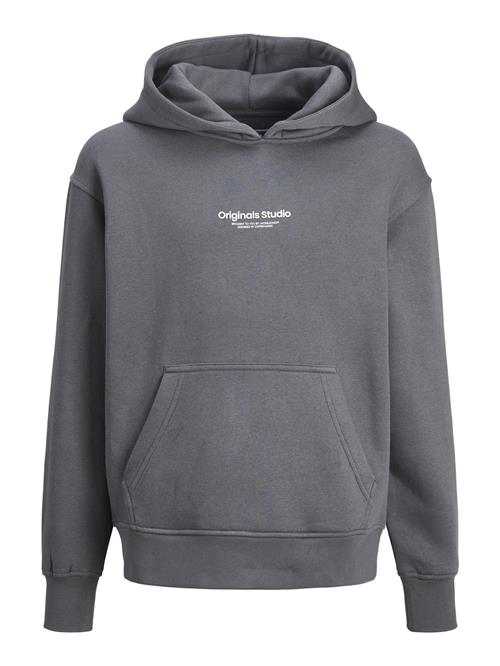 Se Jack & Jones Junior Sweatshirt 'JORVesterbro'  mørkegrå / hvid ved About You