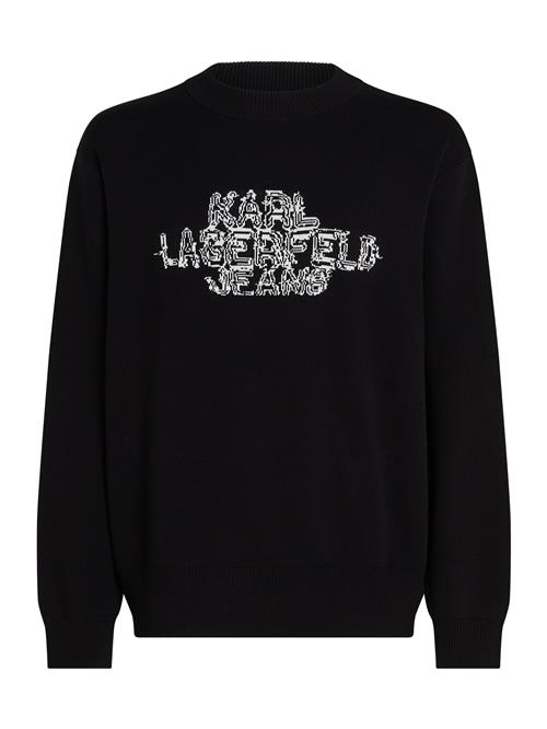 Se KARL LAGERFELD JEANS Pullover  sort / hvid ved About You