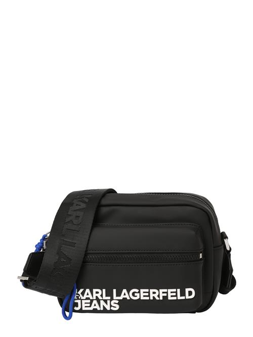 Se KARL LAGERFELD JEANS Skuldertaske 'Utility'  sort / hvid ved About You