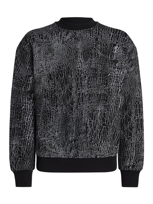 KARL LAGERFELD JEANS Sweatshirt 'Cracked'  grå / sort