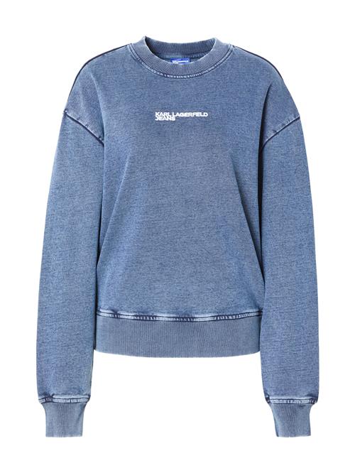 Se KARL LAGERFELD JEANS Sweatshirt  blå-meleret / hvid ved About You