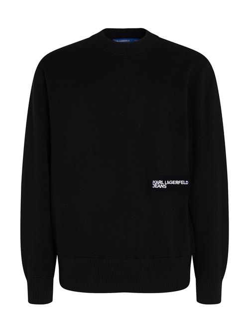 KARL LAGERFELD JEANS Sweatshirt 'Monogram'  sort / hvid