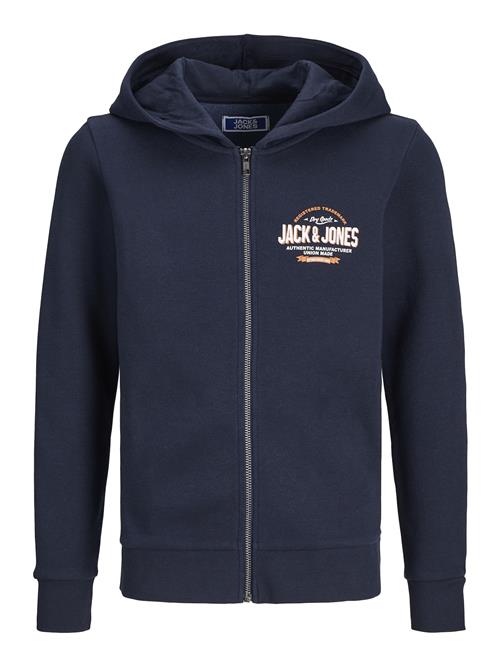 Se Jack & Jones Junior Sweatjakke  navy / orange / hvid ved About You