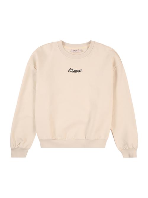 Se KIDS ONLY Sweatshirt 'KOGAUDREY'  nude / sort ved About You