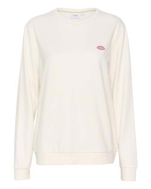 SAINT TROPEZ Sweatshirt 'Fanile'  elfenben / pink