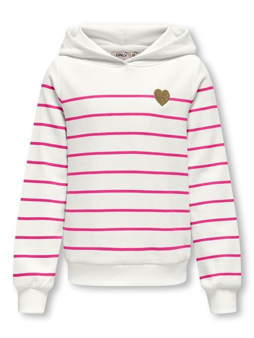 Se KIDS ONLY Sweatshirt  guld / fuchsia / hvid ved About You