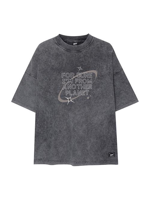 Pull&Bear Bluser & t-shirts  grafit / mudderfarvet / hvid