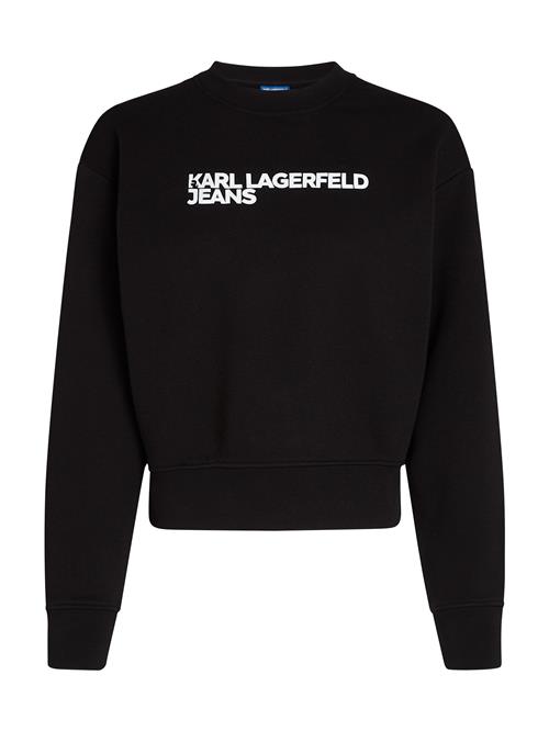 KARL LAGERFELD JEANS Sweatshirt 'ESSENTIAL'  sort / hvid