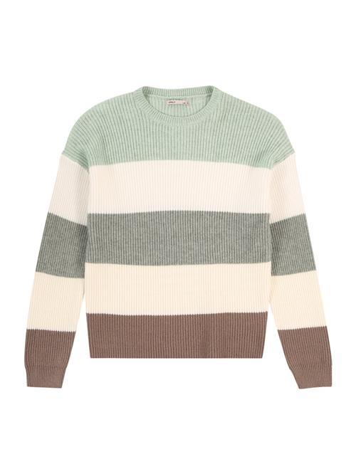 KIDS ONLY Pullover 'KONSandy'  creme / brun / mint / mørkegrøn