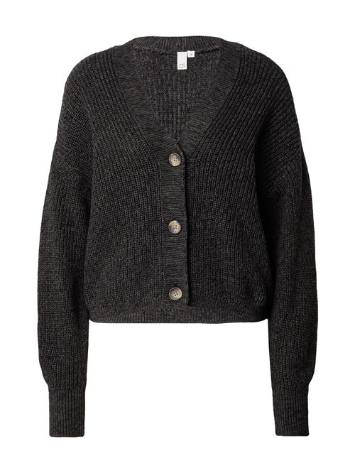 QS Cardigan  sort-meleret