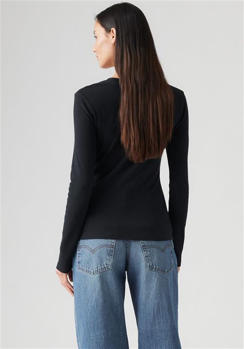 LEVI'S ® Shirts 'Essential Housemark Long Sleeve Tee'  rød / sort / hvid