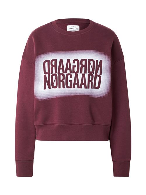 MADS NORGAARD COPENHAGEN Sweatshirt 'Tilvina'  lysegrå / bordeaux