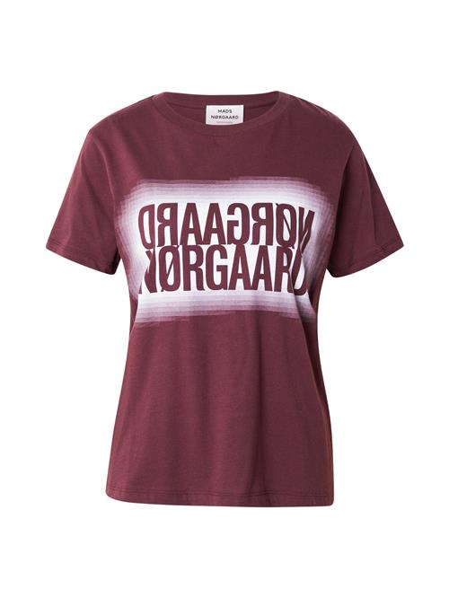 MADS NORGAARD COPENHAGEN Shirts 'Trenda'  lysegrå / bordeaux