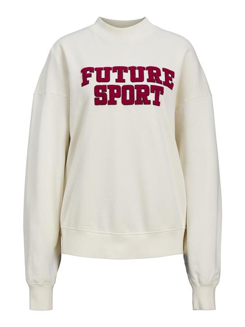 Se JJXX Sweatshirt 'JXRiri'  bordeaux / hvid ved About You