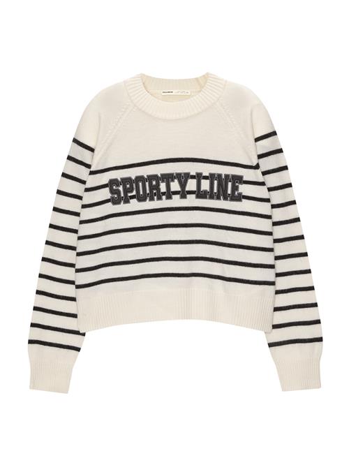 Se Pull&Bear Pullover  ecru / mørkegrå / sort ved About You