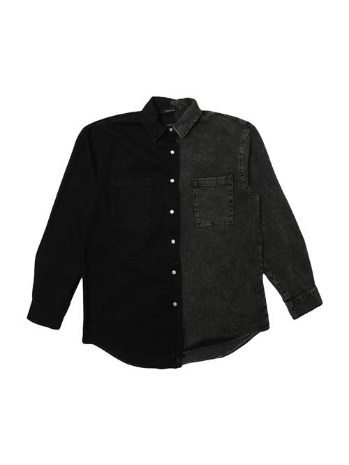 Trendyol Bluse  black denim / sort-meleret