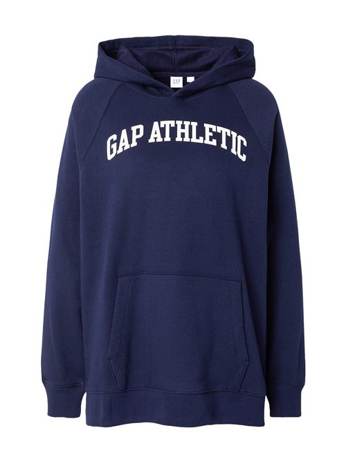 Se GAP Sweatshirt 'ATHLETIC'  navy / hvid ved About You