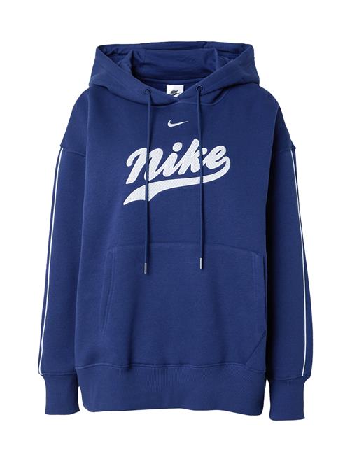 Se Nike Sportswear Sweatshirt 'PHNX FLC'  mørkeblå / hvid ved About You