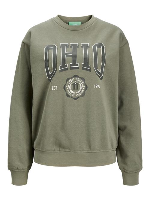 Se JJXX Sweatshirt 'Ohio'  oliven / hvid ved About You