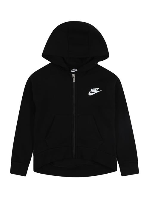 Nike Sportswear Sweatjakke 'Club Fleece'  sort / hvid