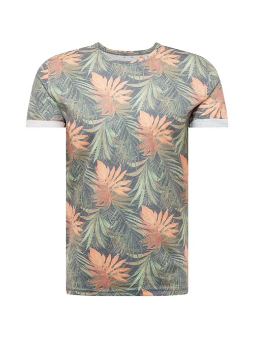 Key Largo Bluser & t-shirts 'LEAF'  antracit / grøn-meleret / mandarin