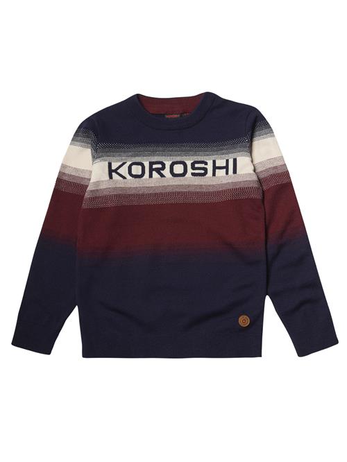 KOROSHI Pullover  navy / bordeaux / sort / hvid