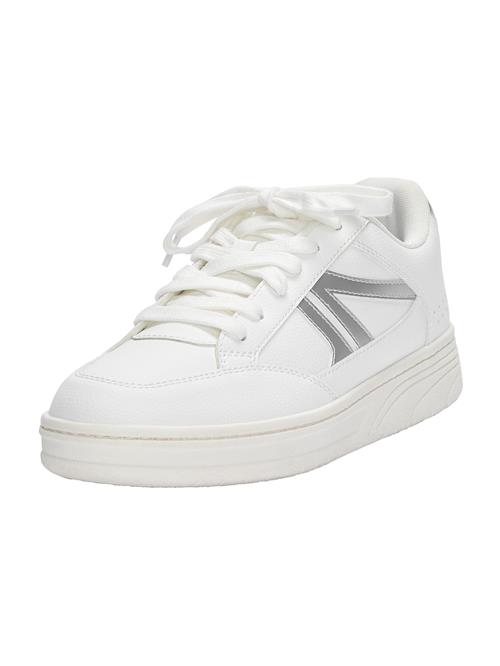 Se Pull&Bear Sneaker low  sølv / hvid ved About You