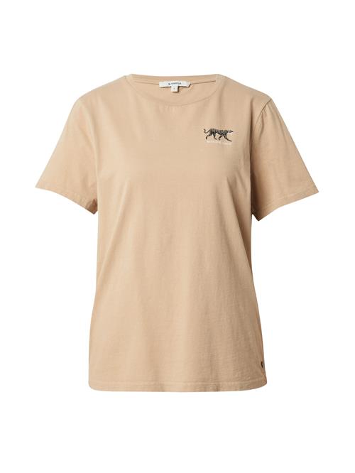 GARCIA Shirts 'Z0012_ladies T-shirt ss, 2094'  ecru / lysebeige / sort