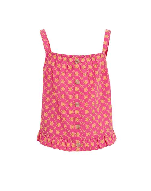 WE Fashion Bluse  gul / lys pink