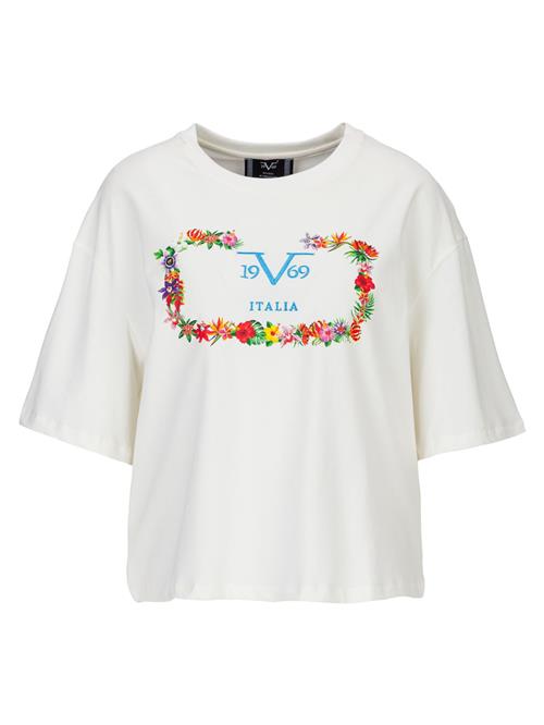 Se 19V69 ITALIA Shirts 'Traude'  azur / grøn / rød / offwhite ved About You