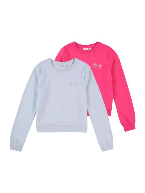 KIDS ONLY Sweatshirt 'KOGCELESTE'  pastelblå / cyclam / sølv