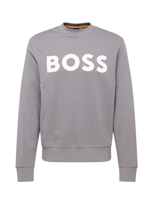 Se BOSS Sweatshirt  mørkegrå / hvid ved About You