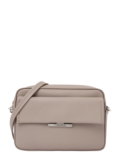 Calvin Klein Skuldertaske 'LINEAR'  taupe / sølv