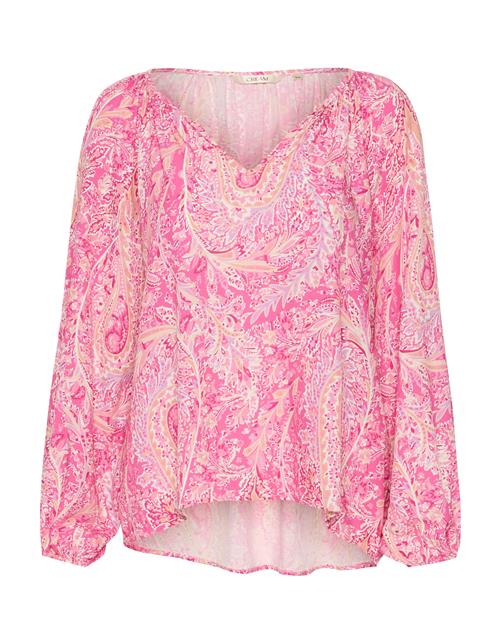 Se Cream Bluse 'Cassia'  lysegrøn / lys pink / hvid ved About You