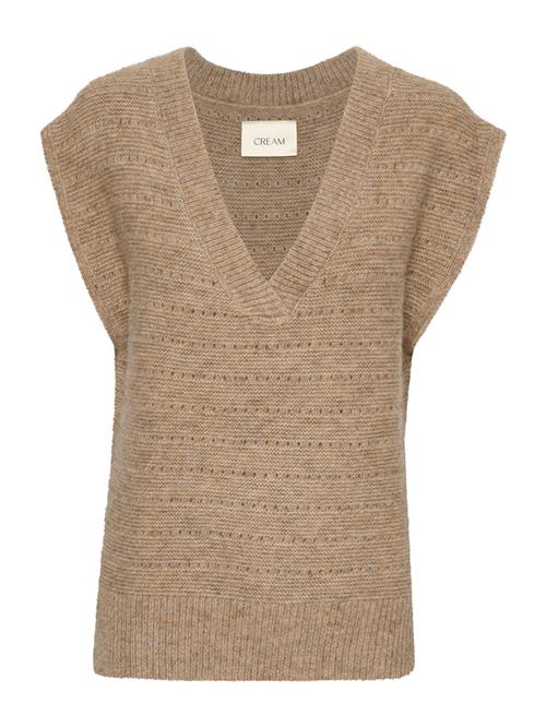 Cream Strikvest 'Kiko'  mørkebeige