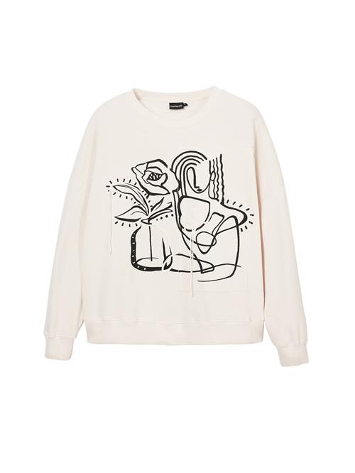 Se Desigual Sweatshirt  sort / hvid ved About You