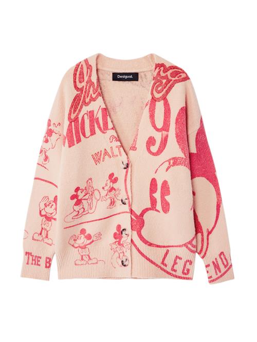 Se Desigual Cardigan 'Mickey Mouse'  beige / rød ved About You