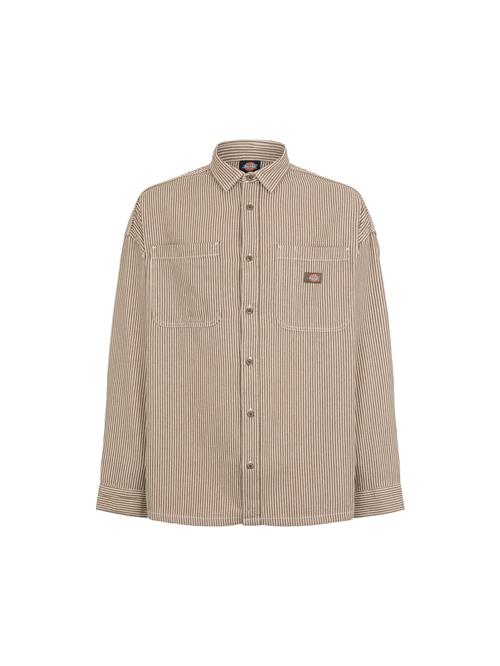 DICKIES Skjorte 'HICKORY'  brun / hvid