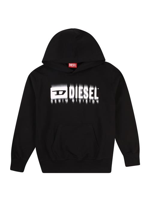 DIESEL Sweatshirt 'SGINNHOODL5 OVER'  sort / hvid