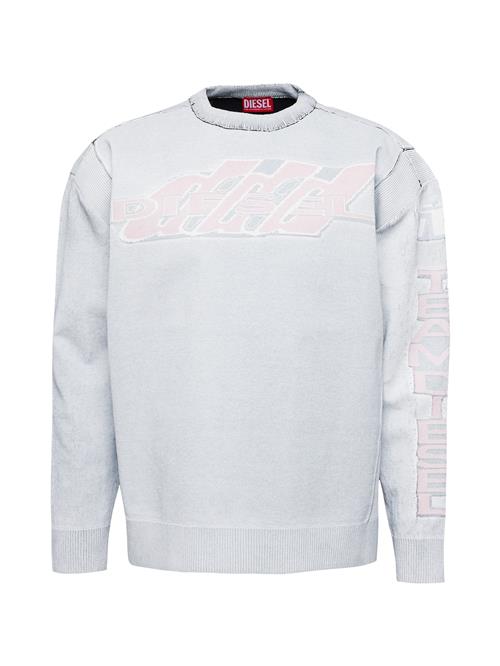 DIESEL Pullover 'K-DIRT'  lysegrå / lyserød / hvid