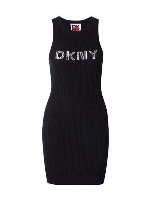 DKNY Strikkjole  rød / sort / hvid