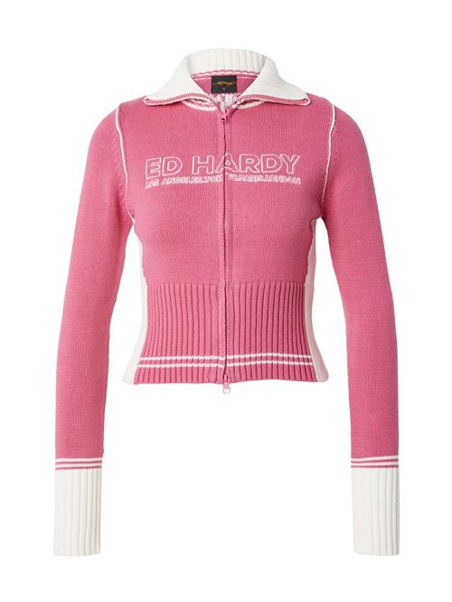 Se Ed Hardy Cardigan  pink / offwhite ved About You