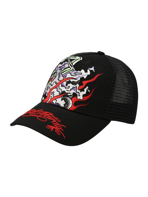 Ed Hardy Hætte 'HELL SWINGER'  mørkegrå / rød / sort / offwhite