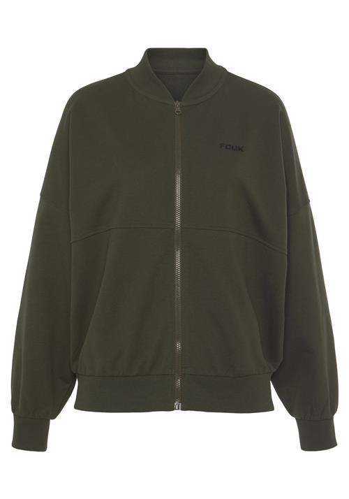 FCUK Sweatjakke  khaki / sort