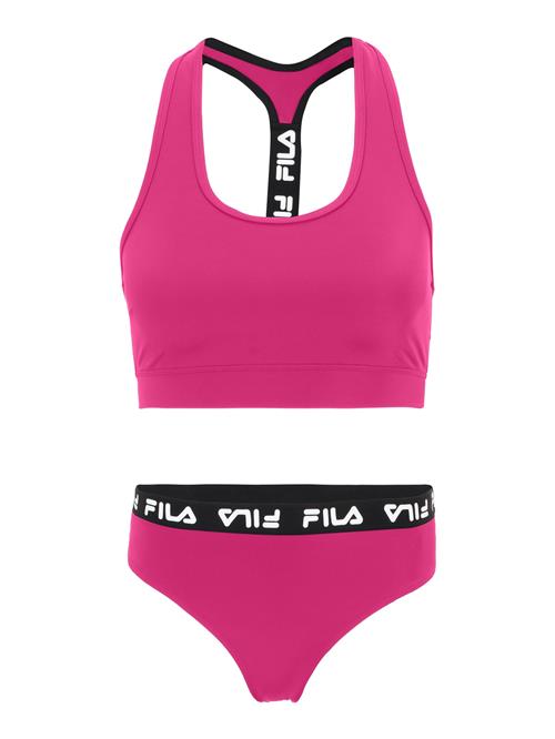 Se FILA Bikini 'SORANO'  fuchsia / sort / hvid ved About You