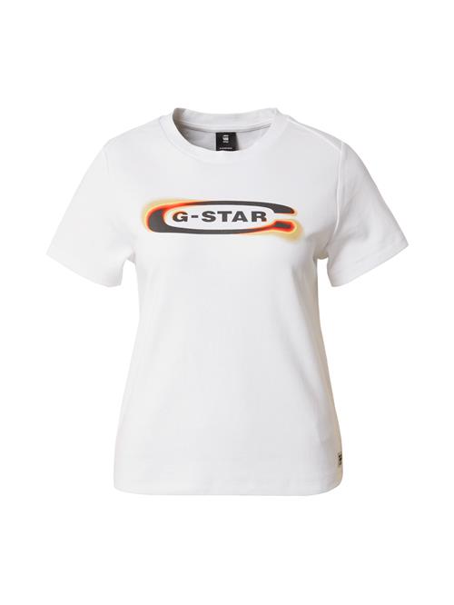 G-STAR Shirts 'Old skool'  beige / orange / sort / hvid